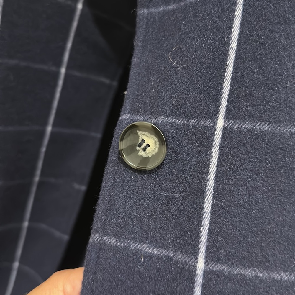 Navy plaid coat NEW by Levi Strauss off campus - Picture 8 of 10